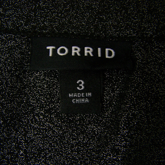 Torrid Button Front Black Foil Harper Blouse - Picture 5 of 7